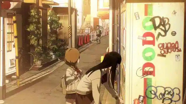 Shopping street on the way home from school